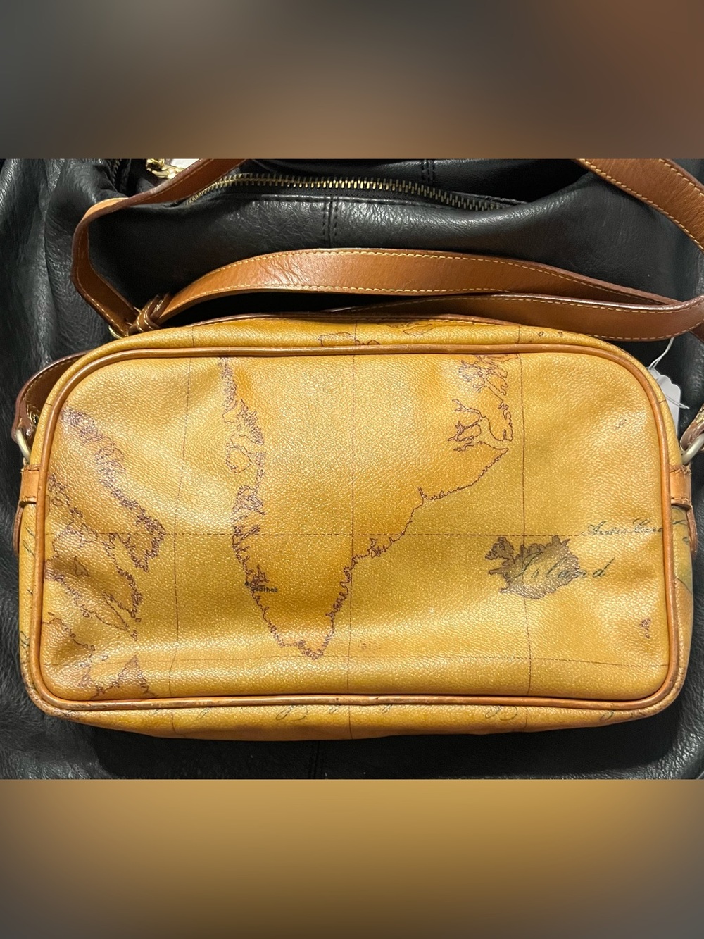 Alviero Martini Geo Classic Map Print Crossbody Bag great condition